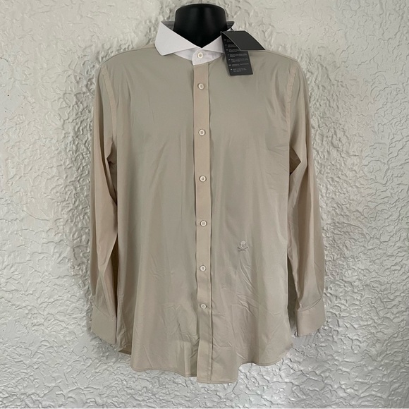 NWT G/FORE Long Modern Spread Collar Shirt Large - Picture 2 of 8